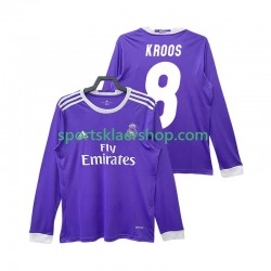 Real Madrid drakt KROOS 8 2016 2017 Retro Bortetrøye Lang erm , Herre