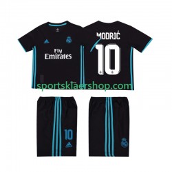 Real Madrid drakt Modrić 10 2017 2018 Retro Bortetrøye Kort erm , Barnesett