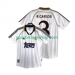Real Madrid drakt R.CARLOS 3 1998 2000 Retro Hjemmetrøye Kort erm , Herre