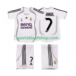 Real Madrid drakt RAUL 7 2007 Retro Hjemmetrøye Kort erm 2006 , Barnesett