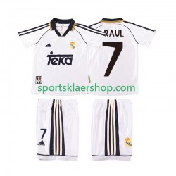 Real Madrid drakt RAUL 7 1998 2000 Retro Hjemmetrøye Kort erm , Barnesett