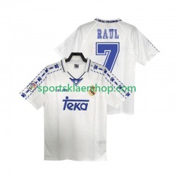 Real Madrid drakt RAUL 7 1996 1997 Retro Hjemmetrøye Kort erm , Herre