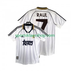Real Madrid drakt RAUL 7 1998 2000 Retro Hjemmetrøye Kort erm , Herre