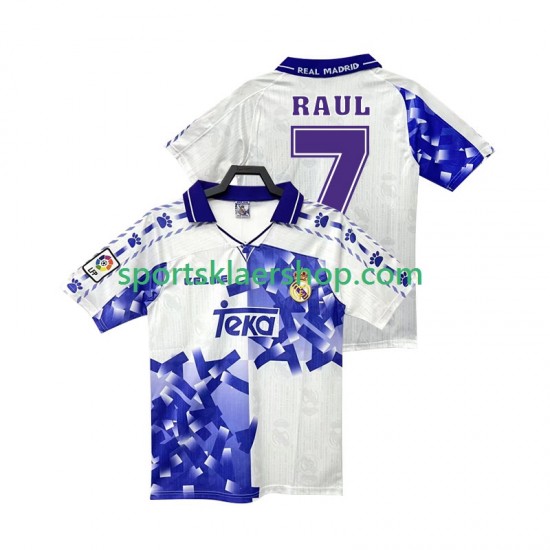 Real Madrid drakt RAUL 7 1996 1997 Retro Tredjetrøye Kort erm , Herre