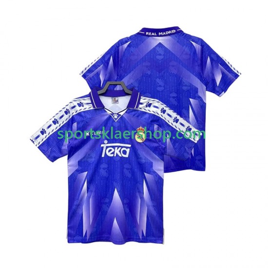 Real Madrid drakt 1996 1997 Retro Bortetrøye Kort erm , Herre