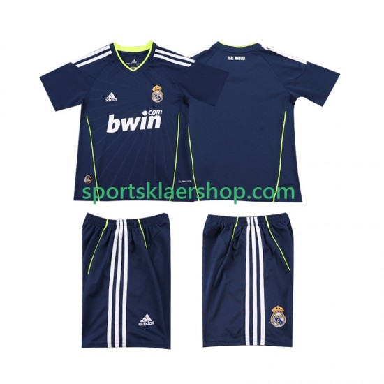 Real Madrid drakt Retro Bortetrøye Kort erm 2010 2011 , Barnesett