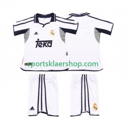 Real Madrid drakt 2001 2002 Retro Hjemmetrøye Kort erm , Barnesett