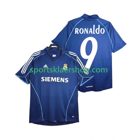 Real Madrid drakt Ronaldo 9 2005 Retro Bortetrøye Kort erm 2006 , Herre