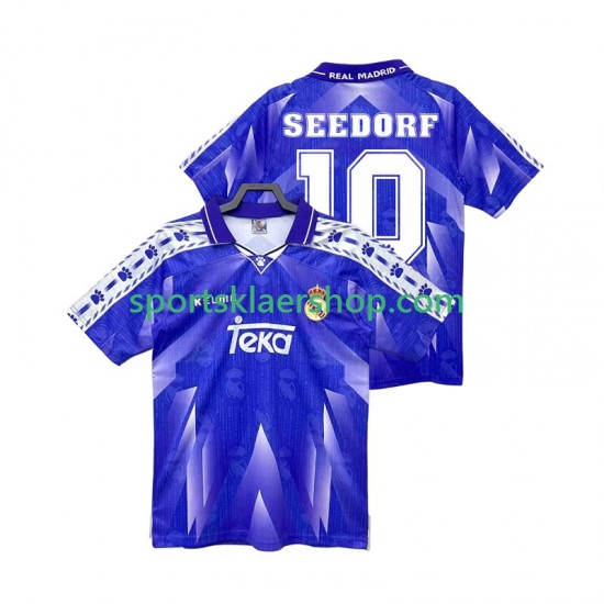 Real Madrid drakt SEEDORF 10 1996 1997 Retro Bortetrøye Kort erm , Herre