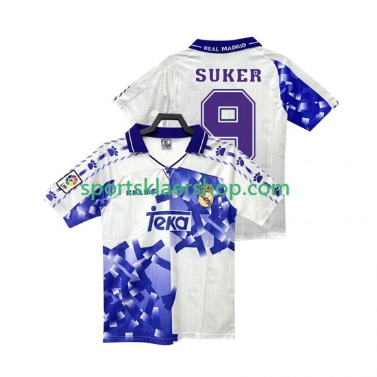 Real Madrid drakt SUKER 9 1996 1997 Retro Tredjetrøye Kort erm , Herre