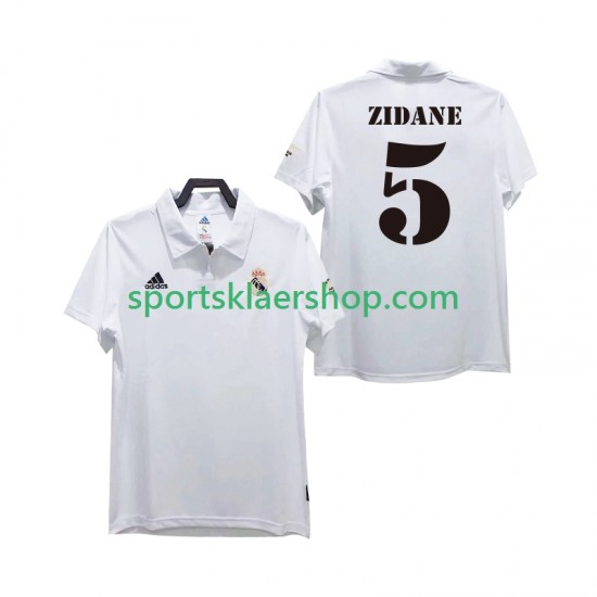 Real Madrid drakt ZIDANE 5 2002 2003 Retro Hjemmetrøye Kort erm , Herre
