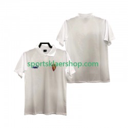 Real Zaragoza drakt 1995 Retro Hjemmetrøye Kort erm , Herre