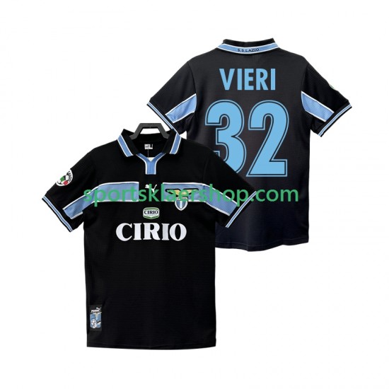 SS Lazio drakt VIERI 32 1998 Retro Bortetrøye Kort erm 1999 , Herre