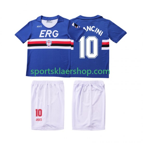 Sampdoria drakt MANCINI 10 1991 Retro Hjemmetrøye Kort erm 1990 , Barnesett