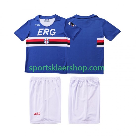 Sampdoria drakt 1991 Retro Hjemmetrøye Kort erm 1990 , Barnesett