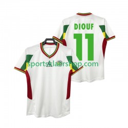 Senegal drakt DIOUF 11 2002 Retro Hjemmetrøye Kort erm , Herre