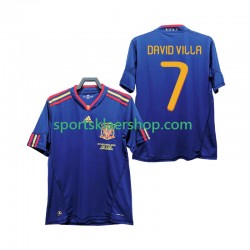 Spania drakt DAVID VILLA 7 Retro Bortetrøye Kort erm 2010 , Herre