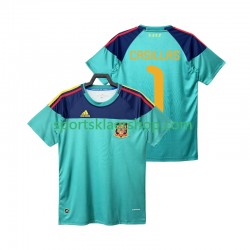 Spania drakt Casillas 1 Keeper Retro Hjemmetrøye Kort erm 2010 , Herre