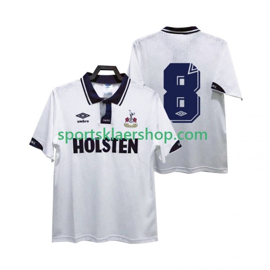 Tottenham Hotspur drakt 8 1991 1993 Retro Hjemmetrøye Kort erm , Herre