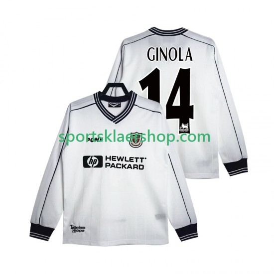 Tottenham Hotspur drakt GINOLA 14 1997 Retro Hjemmetrøye Lang erm 1999 , Herre