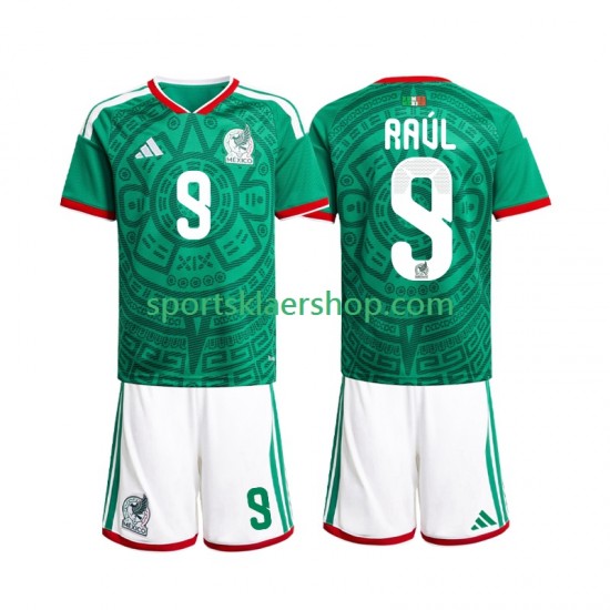 Mexico drakt Raul Jimenez 9 Hjemmetrøye Kort erm VM 2026 , Barnesett