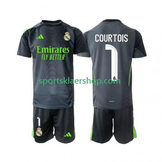 Real Madrid drakt Thibaut Courtois 1 Keeper Tredjetrøye Kort erm 2025-2026 , Barnesett