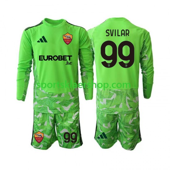 AS Roma drakt Mile Svilar 99 Keeper Hjemmetrøye Lang erm 2026-2027 , Barnesett