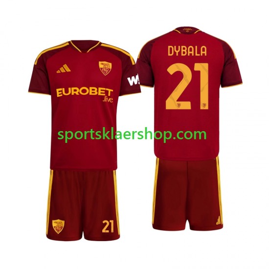 AS Roma drakt Paulo Dybala 21 Hjemmetrøye Kort erm 2026-2027 , Barnesett