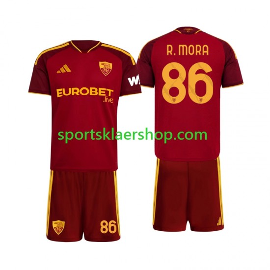 AS Roma drakt Rodrigo Mora 86 Hjemmetrøye Kort erm 2026-2027 , Barnesett