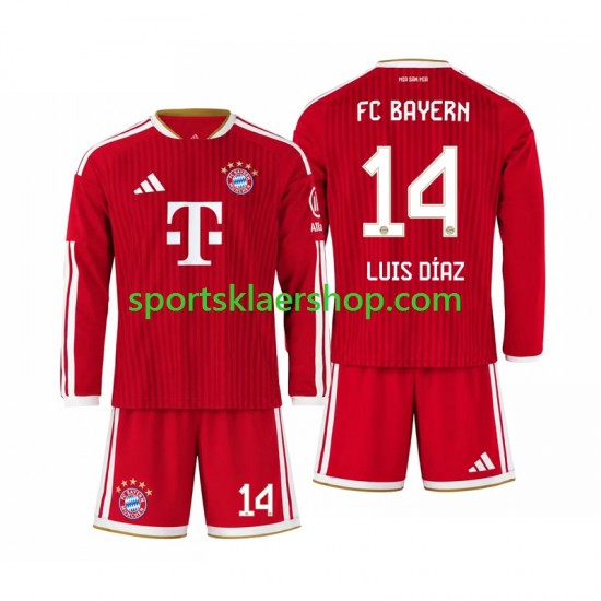 FC Bayern München drakt Luis Diaz 14 Hjemmetrøye Lang erm 2026-2027 , Barnesett