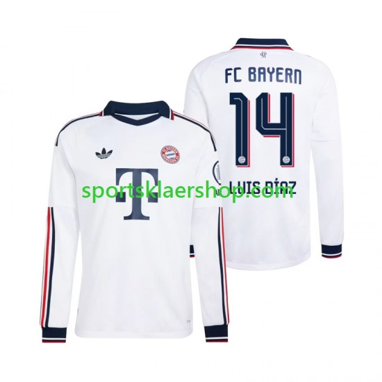 FC Bayern München drakt Luis Diaz 14 Bortetrøye Lang erm 2026-2027 , Herre