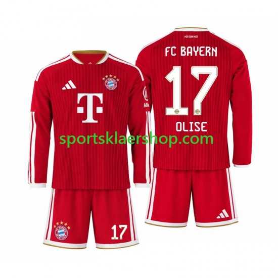 FC Bayern München drakt Michael Olise 17 Hjemmetrøye Lang erm 2026-2027 , Barnesett