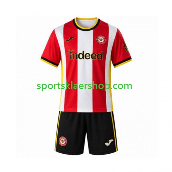 drakt Brentford Hjemmetrøye Kort erm 2026-2027 , Barnesett