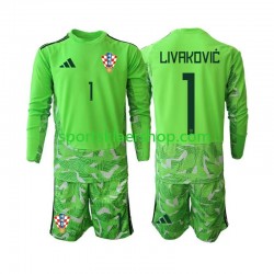 Kroatia drakt Dominik Livakovic 25 Keeper Hjemmetrøye Lang erm 2026-2027 , Barnesett Kroatia drakt Dominik Livakovic 25 Keeper Hjemmetrøye Lang erm 2026-2027 , Barnesett