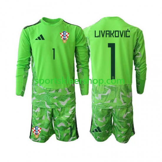 Kroatia drakt Dominik Livakovic 25 Keeper Hjemmetrøye Lang erm 2026-2027 , Barnesett Kroatia drakt Dominik Livakovic 25 Keeper Hjemmetrøye Lang erm 2026-2027 , Barnesett