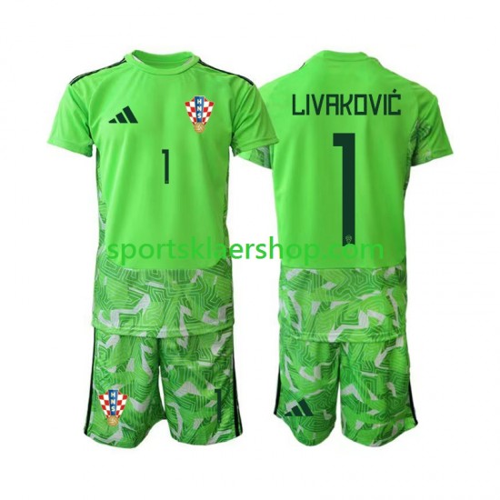 Kroatia drakt Dominik Livakovic 25 Keeper Hjemmetrøye Kort erm 2026-2027 , Barnesett Kroatia drakt Dominik Livakovic 25 Keeper Hjemmetrøye Kort erm 2026-2027 , Barnesett