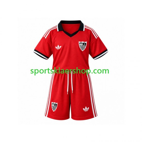 Sevilla FC drakt Retro Hjemmetrøye Kort erm 2026-2027 , Barnesett