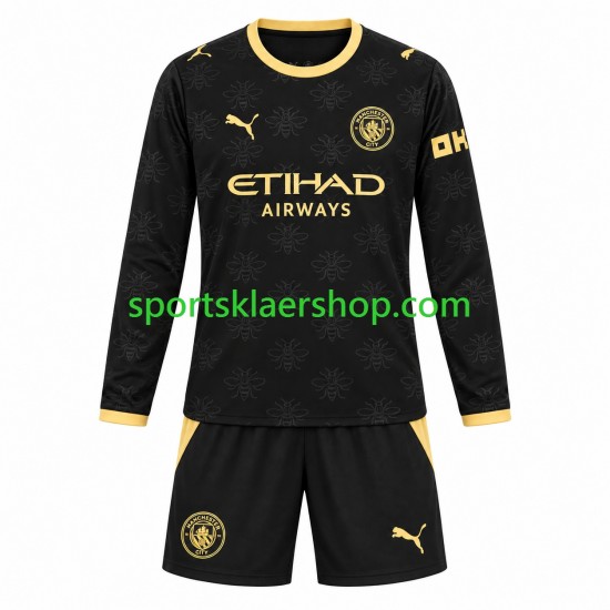Manchester City drakt Bortetrøye Lang erm 2026-2027 , Barnesett