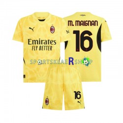 AC Milan drakt Mike Maignan 16 Keeper Bortetrøye Kort erm 2024-2025 , Barnesett AC Milan drakt Mike Maignan 16 Keeper Bortetrøye Kort erm 2024-2025 , Barnesett