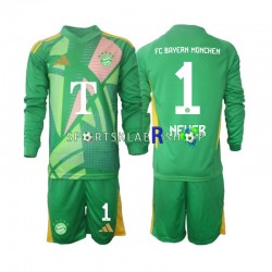 FC Bayern München drakt Manuel Neuer 1 Keeper Fjerdetrøye Lang erm 2024-2025 , Barnesett