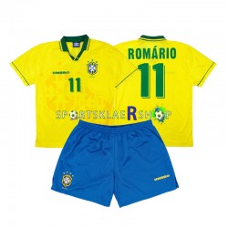 Brasil drakt Romario 11 Retro Hjemmetrøye Kort erm 1994 , Barnesett