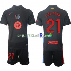FC Barcelona drakt F DE JONG 21 Bortetrøye Kort erm 2024-2025 , Barnesett