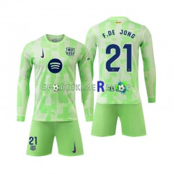 FC Barcelona drakt F DE JONG 21 Tredjetrøye Lang erm 2024-2025 , Barnesett