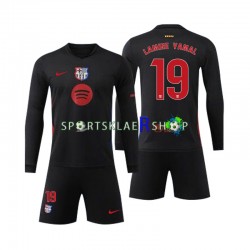 FC Barcelona drakt Lamine Yamal 19 Bortetrøye Lang erm 2024-2025 , Barnesett