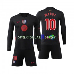 FC Barcelona drakt Lionel Mess 10 Bortetrøye Lang erm 2024-2025 , Barnesett FC Barcelona drakt Lionel Mess 10 Bortetrøye Lang erm 2024-2025 , Barnesett