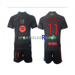 FC Barcelona drakt Raphinha 11 Bortetrøye Kort erm 2024-2025 , Barnesett FC Barcelona drakt Raphinha 11 Bortetrøye Kort erm 2024-2025 , Barnesett