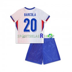 Frankrike drakt Bradley Barcola 20 Bortetrøye Kort erm 2024 , Barnesett