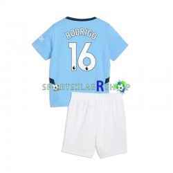 Manchester City drakt RODRIGO 16 Hjemmetrøye Kort erm 2024-2025 , Barnesett