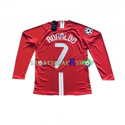 Manchester Utd drakt Cristiano Ronaldo 7 Champion League 2007 Retro Hjemmetrøye Lang erm , Herre