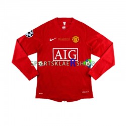 Manchester Utd drakt Cristiano Ronaldo 7 Champion League 2007 Retro Hjemmetrøye Lang erm , Herre